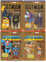 DC SUPERHEROES AND BATMAN SET OF 16 CARDED ACTION FIGURES.