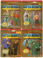 DC SUPERHEROES AND BATMAN SET OF 16 CARDED ACTION FIGURES.