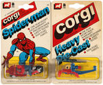 SPIDER-MAN CORGI JUNIORS CARDED LOT.