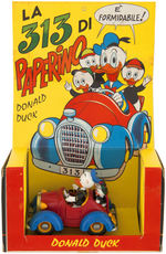 MICKEY MOUSE & DONALD DUCK BOXED POLITOYS CAR PAIR.