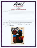 STING SIGNED MAGAZINE AD FOR THE POLICE ALBUM "ZENYATTA MONDATTA."