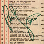 PAUL SIMON SIGNED "BILLBOARD HOT 100" CHART PAGE.