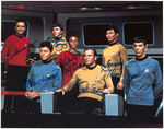 "STAR TREK" CAST-SIGNED OVERSIZED PHOTO.