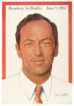 BILL BRADLEY SENATE CAMPAIGN PAIR OF 1984 ARTIST-CREATED POSTERS.