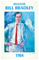 BILL BRADLEY SENATE CAMPAIGN PAIR OF 1984 ARTIST-CREATED POSTERS.