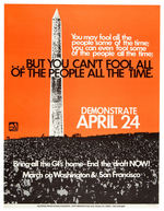 “DEMONSTRATE APRIL 24” AND “END THE WAR” POSTER PAIR.