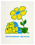 “DEMONSTRATE APRIL 24” AND “END THE WAR” POSTER PAIR.