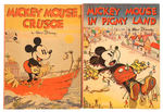 "MICKEY MOUSE, CRUSOE/MICKEY MOUSE IN PIGMY LAND" BOOK PAIR.