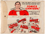 CAPTAIN MARVEL/FAWCETT COMICS RARE "COMICS CANTEEN!" WORLD WAR II MAILING ENVELOPE.