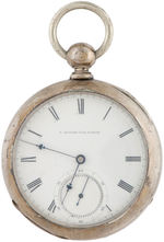 E. HOWARD & CO. COIN SILVER SERIES III KEY WIND POCKET WATCH.