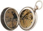 E. HOWARD & CO. COIN SILVER SERIES III KEY WIND POCKET WATCH.