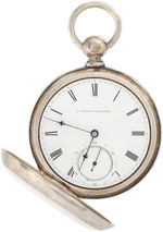 E. HOWARD & CO. COIN SILVER SERIES III KEY WIND POCKET WATCH.