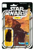 “STAR WARS JAWA” ACTION FIGURE ON CARD.