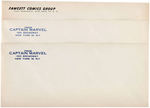 "CAPTAIN MARVEL/FAWCETT COMICS" ILLUSTRATED STATIONERY & ENVELOPES.