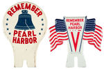 "REMEMBER PEARL HARBOR" LICENSE PLATE ATTACHMENT PAIR.