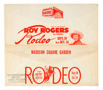 ROY ROGERS/GENE AUTRY "MADISON SQUARE GARDEN" RODEO ENVELOPES.