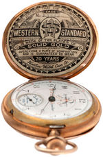 "WORLD'S FAIR - CHICAGO 1893" GOLD-PLATED POCKET WATCH.