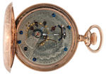 "WORLD'S FAIR - CHICAGO 1893" GOLD-PLATED POCKET WATCH.