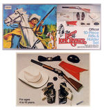 "THE LEGEND OF THE LONE RANGER OFFICIAL 10-PIECE RIFLE & HOLSTER SET" BY GABRIEL IN BOX.