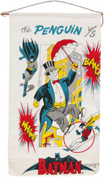 "BATMAN VS. THE RIDDLER/BATMAN VS. THE PENGUIN/BATMAN VS. THE JOKER" FABRIC WALL HANGING SET.