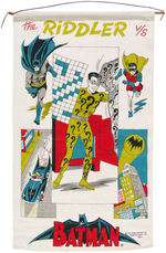 "BATMAN VS. THE RIDDLER/BATMAN VS. THE PENGUIN/BATMAN VS. THE JOKER" FABRIC WALL HANGING SET.