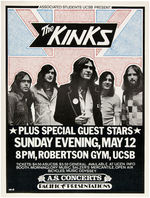 THE KINKS CONCERT POSTER.