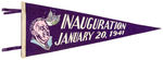 FDR “INAUGURATION JANUARY 20, 1941” PENNANT.