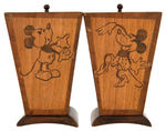 MICKEY & MINNIE MOUSE DECORATIVE WOOD CONTAINERS.