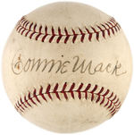 CONNIE MACK SINGLE-SIGNED BASEBALL.