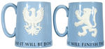 HISTORIC FDR AND CHURCHILL MUGS BY WEDGWOOD WITH THEIR 1941 QUOTATIONS.