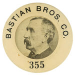 VERY EARLY AND RARE “BASTIAN BROS. CO.” SERIALLY NUMBERED WORKER’S PHOTO I.D. BADGE.