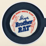 RONALD REAGAN "BROTHER RAT" FRAMED TITLE CARD & BUTTONS DISPLAY.