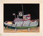 PYRO "SEA GOING DIESEL TUG (DESPATCH NO. 9 OF STANDARD OIL)" ORIGINAL MODEL KIT BOX LID ART.