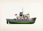 PYRO "SEA GOING DIESEL TUG (DESPATCH NO. 9 OF STANDARD OIL)" ORIGINAL MODEL KIT BOX LID ART.