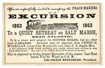 ANTI-COPPERHEAD SATIRICAL CARD FOR 1863 EXCURSION TO SALT MARSH.