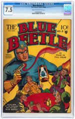 "BLUE BEETLE" #2 MAY-JUNE 1940 CGC 7.5 VF-.