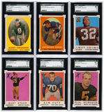 TOPPS NFL HALL OF FAMERS SGC LOT OF 6 CARDS.