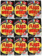 "FLAGS OF THE WORLD" O-PEE-CHEE GUM CARD UNOPENED WAX PACKS.