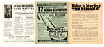 COMMUNIST PARTY NINE HANDBILLS FROM CLEVELAND CIRCA 1934-1936.