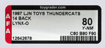 "THUNDERCATS" LYNX-O AFA-GRADED ACTION FIGURE.