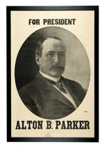 "FOR PRESIDENT ALTON B. PARKER" AND "FOR VICE PRESIDENT HENRY G. DAVIS" MATCHED LARGE POSTER PAIR.