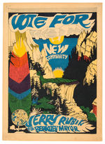 “VOTE FOR JERRY RUBIN FOR BERKELEY MAYOR” 1967 POSTER.