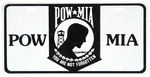 POW/MIA LICENSE PLATE PLUS FIVE POW/MIA BRACELETS.