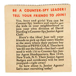 "SPECIAL JUNIOR COUNTER SPY AGENT" BADGE WITH ORIGINAL MAILER AND PAPER INSERT.