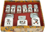 MICKEY & MINNIE MOUSE RARE BOXED JAPANESE CHINA CANISTER SET.