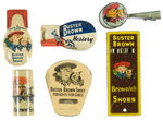 BUSTER BROWN SHOES AND HOSIERY CLICKERS AND WHISTLES.