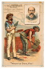 T.V. POWDERLY/LABOR TRADE CARD.