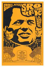 “SRO FOR RFK” 1968 CAMPAIGN ROCK CONCERT POSTER WITH ANNOUNCEMENT FLIER.