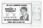 “SRO FOR RFK” 1968 CAMPAIGN ROCK CONCERT POSTER WITH ANNOUNCEMENT FLIER.