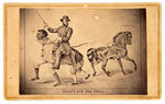 GRANT 1868 CAMPAIGN CARTOON CDV FEATURING BLACK/CHINESE WAR HORSE.